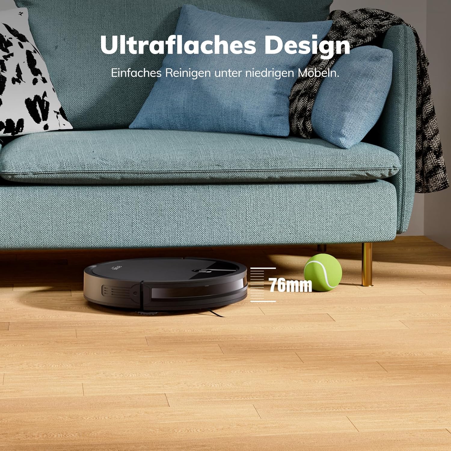 Saugroboter Ohne Wischfunktion Geeignet für Tierhaare Hartböden, E3 | Bürstenloses Design Staubsauger Roboter, Starkes Saugen, Selbstladend, Fernbedienung, Flach 3 Saugroboter Ohne Wischfunktion Geeignet für Tierhaare Hartböden, E3 | Bürstenloses Design Staubsauger Roboter, Starkes Saugen, Selbstladend, Fernbedienung, Flach – Bild 3