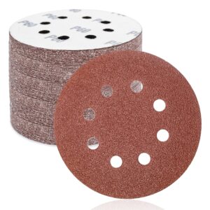 FEIHU Exzenterschleifer schleifpapier 125mm klett 50 Stück, 8 Loch schleifscheiben 125mm Rund klett für Holz Metall und Farbe 60 Körnung