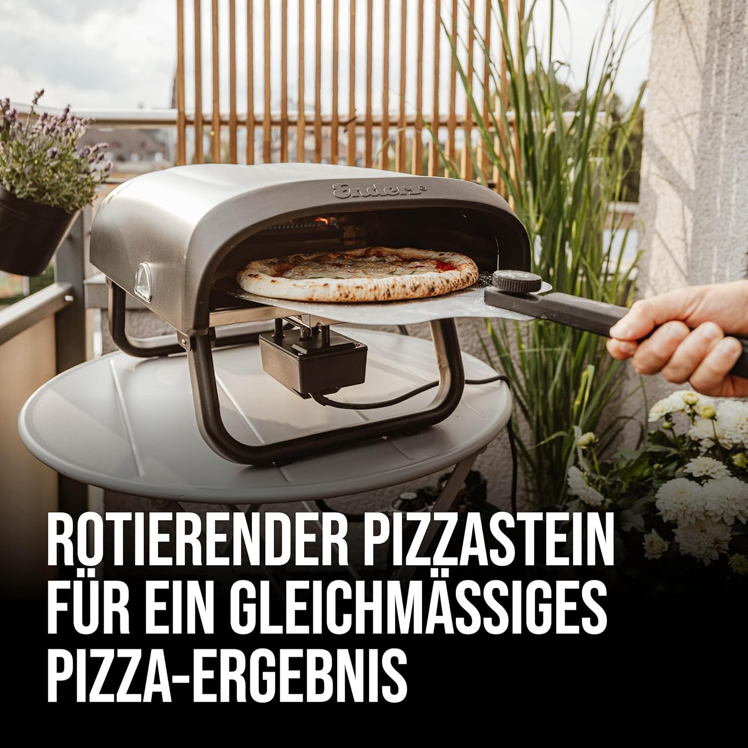 Enders® Pizzaofen PACO™ Rotate, Pizzastein rund, Thermometer, Pizza, Edelstahlbrenner, 4kW, Cordierit-Pizzastein 30,5cm, rotierend, stufenlos regulierbarer Edelstahlbrenner #31316 2 Enders® Pizzaofen PACO™ Rotate, Pizzastein rund, Thermometer, Pizza, Edelstahlbrenner, 4kW, Cordierit-Pizzastein 30,5cm, rotierend, stufenlos regulierbarer Edelstahlbrenner #31316 – Bild 2
