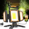 SYLSTAR LED Strahler Akku 30W, 3000LM Super Hell Baustrahler mit Magnet, 5 Lichtmodi und Powerbank, Drehbare Tragbare Wasserdichte Wiederaufladbare Arbeitsleuchte für Garage, Werkstatt 5 81SWQR MFL. AC SL1500