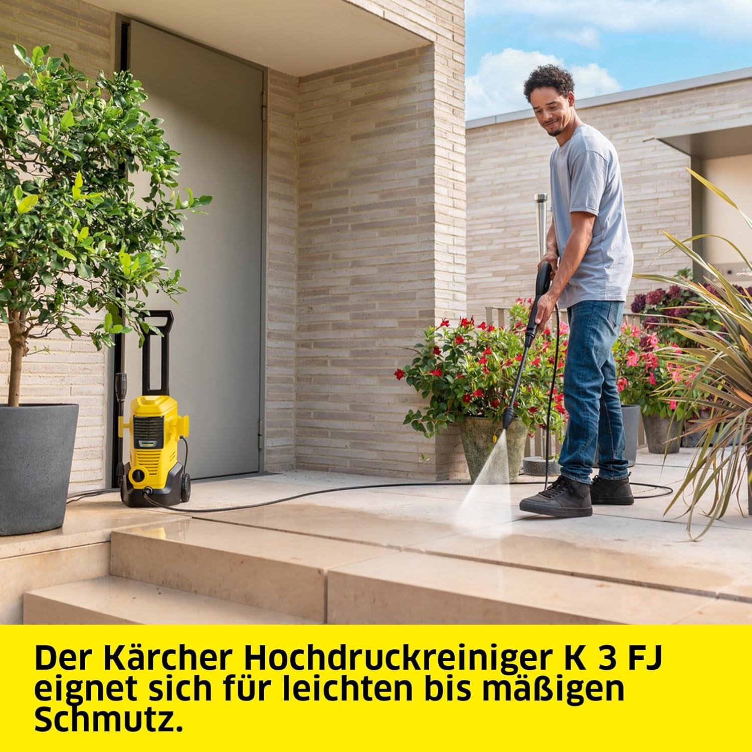 Kärcher Hochdruckreiniger K 3 FJ Home, Druck: max. 120 bar, Inkl. Schaumdüse für gut haftenden Schaum und höchste Schmutzlösekraft & HomeKit, gelb 2 Kärcher Hochdruckreiniger K 3 FJ Home, Druck: max. 120 bar, Inkl. Schaumdüse für gut haftenden Schaum und höchste Schmutzlösekraft & HomeKit, gelb – Bild 2