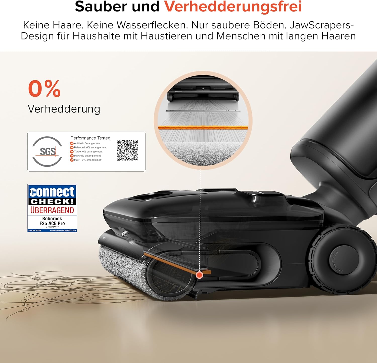 roborock F25 ACE Pro Nass-Trockensauger, 25000Pa, JetFoaming gegen Flecken, Anti-Haar-Verwicklung, 180° Flach-Design, Heißwasser-Selbstreinigung & Heißlufttrocknung 2 roborock F25 ACE Pro Nass-Trockensauger, 25000Pa, JetFoaming gegen Flecken, Anti-Haar-Verwicklung, 180° Flach-Design, Heißwasser-Selbstreinigung & Heißlufttrocknung – Bild 2