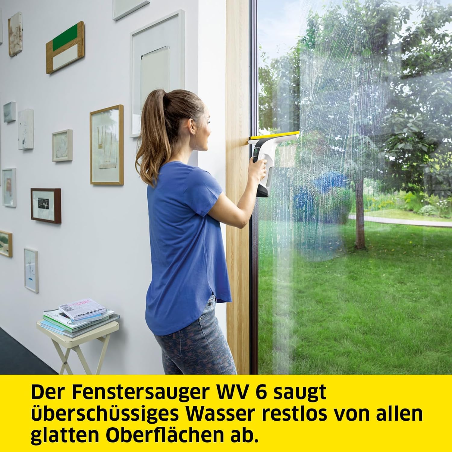 KÄRCHER Akku-Fenstersauger WV 6 Plus, extra Lange Akkulaufzeit von 100 min, LED-Ladezustandsanzeige, wechselbare Absaugdüse: 280 mm, Sprühflasche mit Mikrofaserbezug, 20 ml Fensterreiniger-Konzentrat 2 KÄRCHER Akku-Fenstersauger WV 6 Plus, extra Lange Akkulaufzeit von 100 min, LED-Ladezustandsanzeige, wechselbare Absaugdüse: 280 mm, Sprühflasche mit Mikrofaserbezug, 20 ml Fensterreiniger-Konzentrat – Bild 2