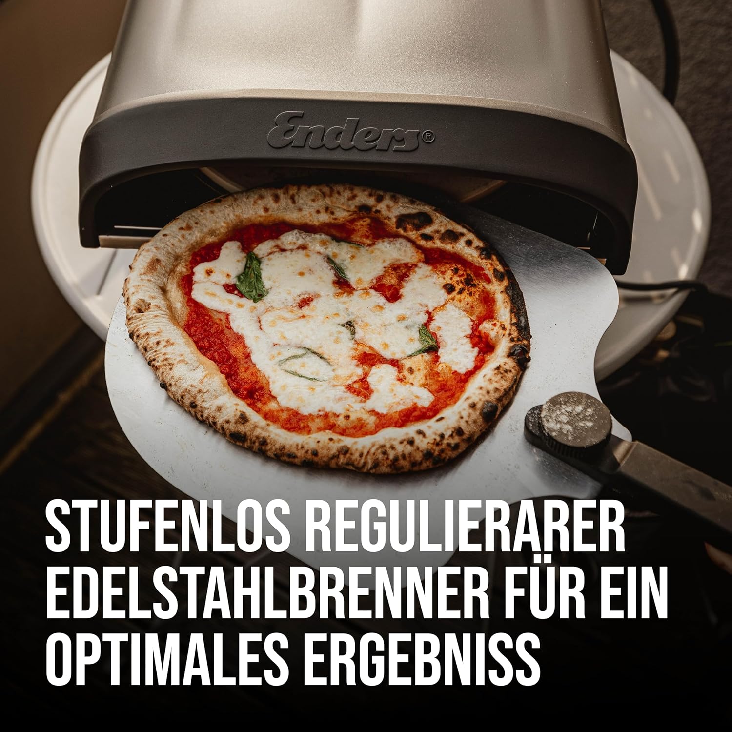Enders® Pizzaofen PACO™ Rotate, Pizzastein rund, Thermometer, Pizza, Edelstahlbrenner, 4kW, Cordierit-Pizzastein 30,5cm, rotierend, stufenlos regulierbarer Edelstahlbrenner #31316 4 Enders® Pizzaofen PACO™ Rotate, Pizzastein rund, Thermometer, Pizza, Edelstahlbrenner, 4kW, Cordierit-Pizzastein 30,5cm, rotierend, stufenlos regulierbarer Edelstahlbrenner #31316 – Bild 4
