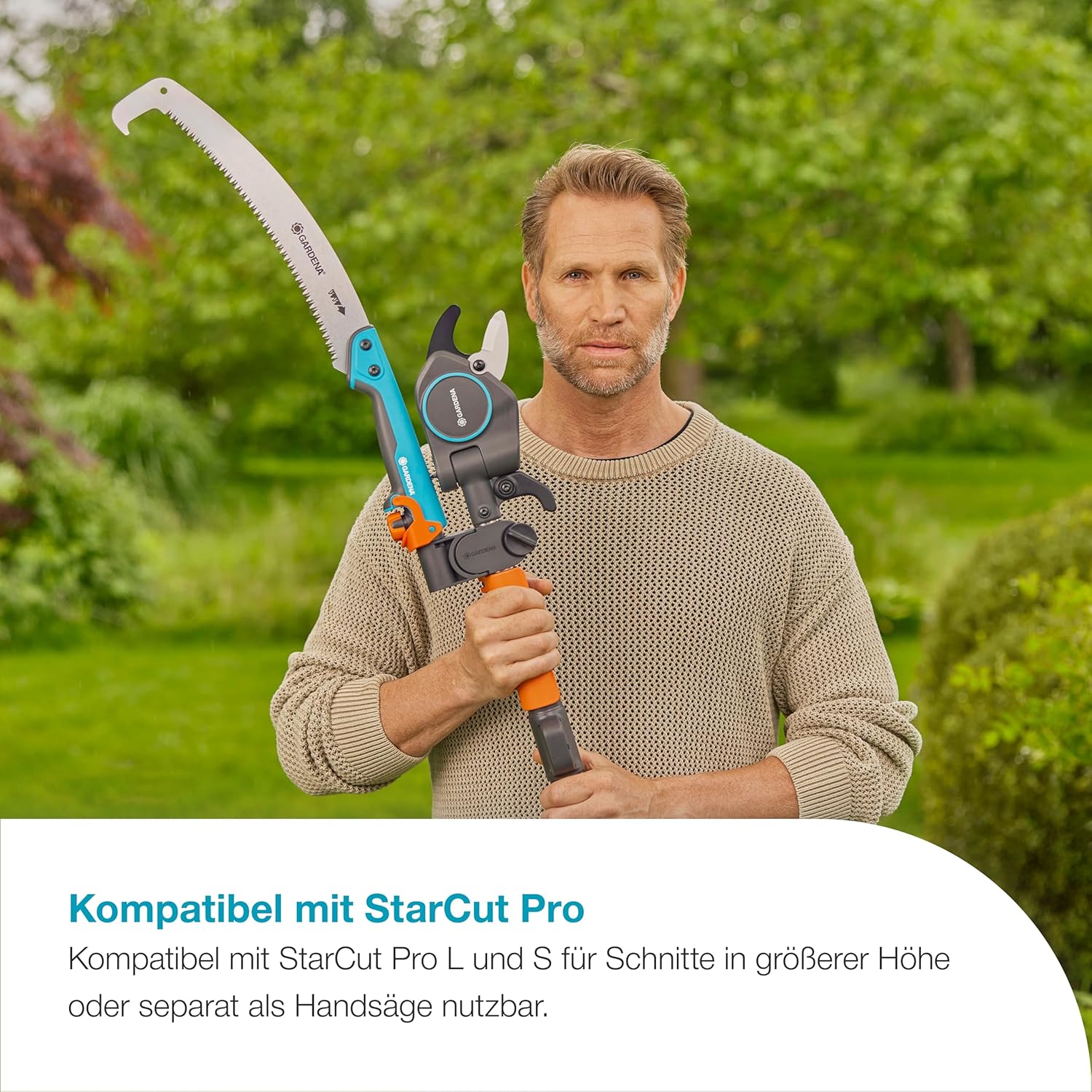 Gardena StarCut Säge und Adapter, für StarCut Pro L, Baum- und Strauchschneider 2 Gardena StarCut Säge und Adapter, für StarCut Pro L, Baum- und Strauchschneider – Bild 2