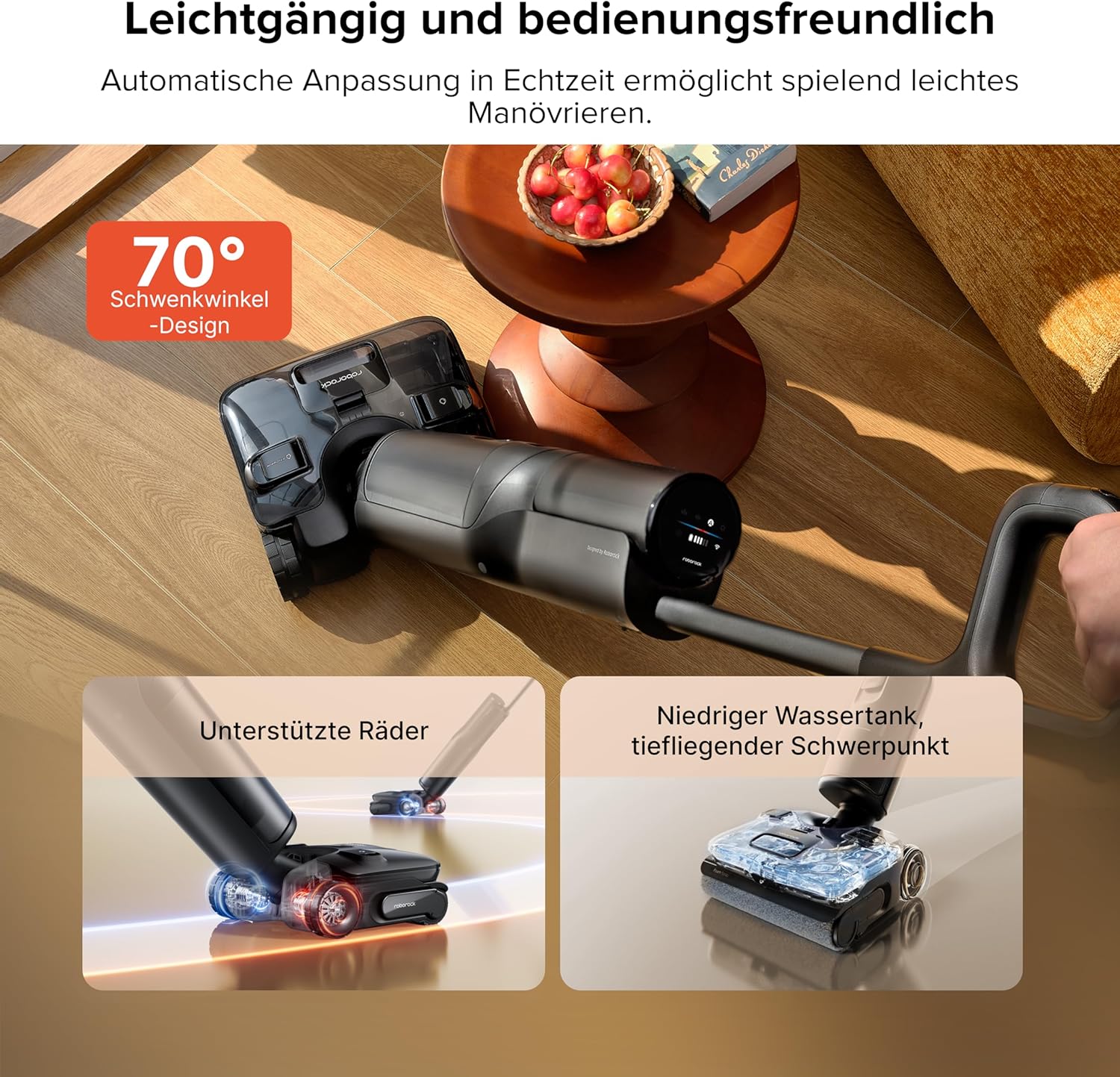 roborock F25 ACE Pro Nass-Trockensauger, 25000Pa, JetFoaming gegen Flecken, Anti-Haar-Verwicklung, 180° Flach-Design, Heißwasser-Selbstreinigung & Heißlufttrocknung 3 roborock F25 ACE Pro Nass-Trockensauger, 25000Pa, JetFoaming gegen Flecken, Anti-Haar-Verwicklung, 180° Flach-Design, Heißwasser-Selbstreinigung & Heißlufttrocknung – Bild 3