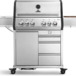 BURNHARD® Gasgrill 4-Brenner inkl. Heckbrenner, mit Gusseisen Grillrost