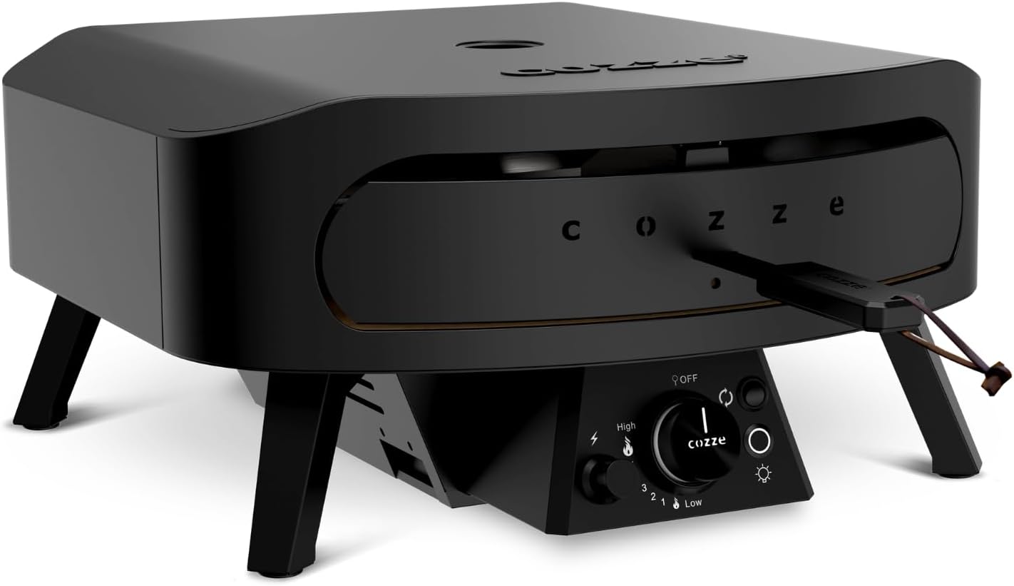 Cozze® 17" Pizzaofen Gas Schwarze Edition mit rotierender Pizzastein Ø43 cm - 600°C, Pizza in 2 Minuten 3 Cozze® 17" Pizzaofen Gas Schwarze Edition mit rotierender Pizzastein Ø43 cm - 600°C, Pizza in 2 Minuten – Bild 3
