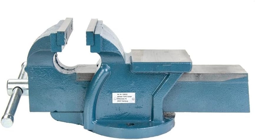Steinbock Schraubstock feststehend |150 mm Backenbreite | Tischschraubstock aus robustem Gusseisen | robuste Ambossfläche | rutschfeste Backen | präzise Werkstück-Fixierung 1 Steinbock Schraubstock feststehend |150 mm Backenbreite | Tischschraubstock aus robustem Gusseisen | robuste Ambossfläche | rutschfeste Backen | präzise Werkstück-Fixierung