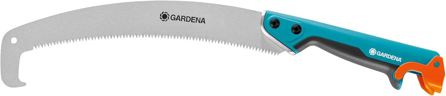 Gardena combisystem-Gartensäge 300 PP gebogen: Astsäge für optimale Astschnitte, Sägeblattlänge 315 mm, mit Räumhaken, hartverchromt, Abrutschstopp, Präzisionszahnung mit 2-Seiten-Schliff (8738-88) 1 Gardena combisystem-Gartensäge 300 PP gebogen: Astsäge für optimale Astschnitte, Sägeblattlänge 315 mm, mit Räumhaken, hartverchromt, Abrutschstopp, Präzisionszahnung mit 2-Seiten-Schliff (8738-88)