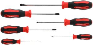GEDORE red Schraubendreher-Set 6-teilig, Schraubenzieher-Satz Schlitz/Kreuzschlitz, 2-Komponenten-Griff, Werkzeug, R38002006