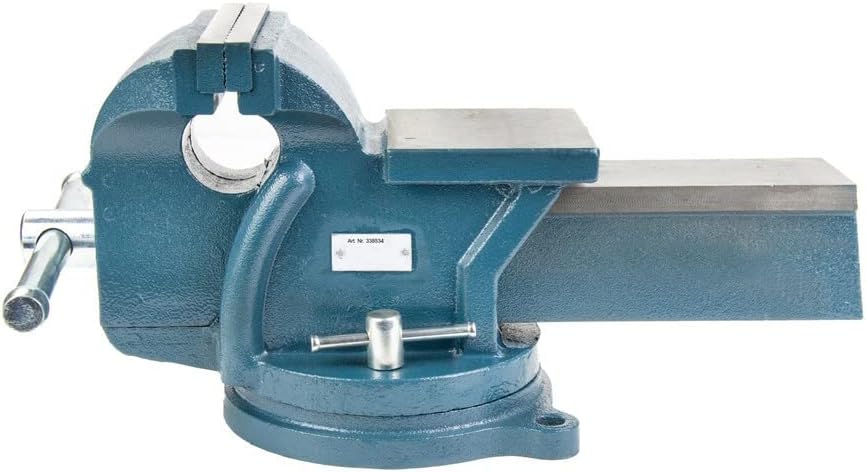 Steinbock Schraubstock drehbar | 125 mm Backenbreite | Tischschraubstock aus robustem Gusseisen | robuste Ambossfläche | rutschfeste Backen | flexible Werkstück-Fixierung 1 Steinbock Schraubstock drehbar | 125 mm Backenbreite | Tischschraubstock aus robustem Gusseisen | robuste Ambossfläche | rutschfeste Backen | flexible Werkstück-Fixierung