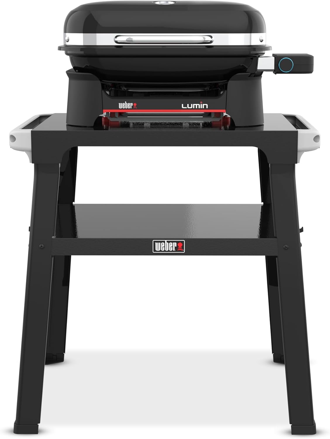 Weber Lumin Compact Kompakter Elektrogrill mit Standfuß, Bis zu 315 °C, mit Deckelthermometer, Porzellanemaillierte Gusseisenroste, 43 x 32 cm Grillfläche, Schwarz (1501653) 1 Weber Lumin Compact Kompakter Elektrogrill mit Standfuß, Bis zu 315 °C, mit Deckelthermometer, Porzellanemaillierte Gusseisenroste, 43 x 32 cm Grillfläche, Schwarz (1501653)