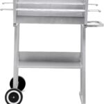 tepro Pasadena 1030 Holzkohlengrill – Großer BBQ‑Trolley mit ca. 58×41 cm Grillfläche, windstabilem Windschutz & 2 verchromten, höhenverstellbaren Grillrosten