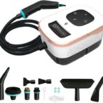 4Bar Handgerät Dampfreiniger für Alles Steam Cleaner Handdampfreiniger Polstermöbel Auto Fenster Profi für Möbel, Sofa, Fliesen, Boden 1500W, 1.25LWassertank, 15 Sekunden Aufheizzeit
