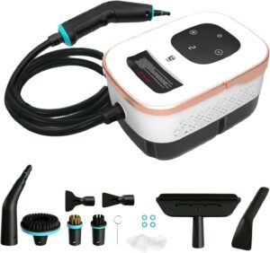 4Bar Handgerät Dampfreiniger für Alles Steam Cleaner Handdampfreiniger Polstermöbel Auto Fenster Profi für Möbel, Sofa, Fliesen, Boden 1500W, 1.25LWassertank, 15 Sekunden Aufheizzeit