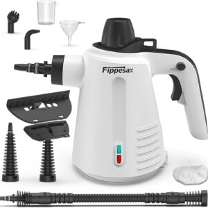 Dampfreiniger Handgerät, 350 ml, 3,5 bar Handdampfreiniger mit 9 Zubehörteilen Chemiefreier Dampfreiniger für den Hausgebrauch auf Böden, Teppichen, Fenstern, Möbeln und in Küchen
