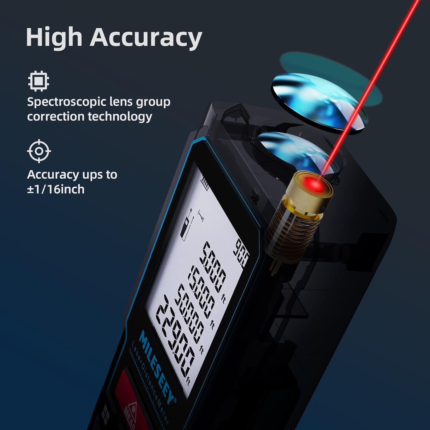 MiLESEEY 70M Laser Entfernungsmesser mit Telefon-App& Neigung | Elektronischer Neigungssensor,Pythagoras,Fläche und Volumen,Hintergrundbeleuchtetes 2" LCD,Batterie enthalten 4 MiLESEEY 70M Laser Entfernungsmesser mit Telefon-App& Neigung | Elektronischer Neigungssensor,Pythagoras,Fläche und Volumen,Hintergrundbeleuchtetes 2" LCD,Batterie enthalten – Bild 4