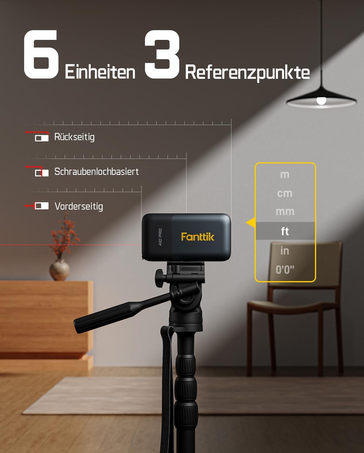 Fanttik A10 Pro 2-in-1 Laser Entfernungsmesser, HD IPS-Farbdisplay 5 Fanttik A10 Pro 2-in-1 Laser Entfernungsmesser, HD IPS-Farbdisplay – Bild 5