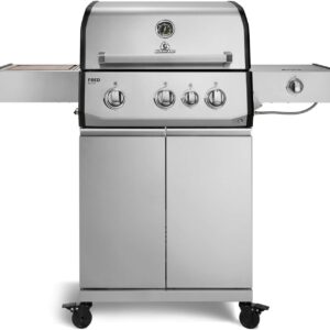 BURNHARD® FRED Deluxe Gasgrill 3-Brenner, Edelstahlrost, Edelstahl