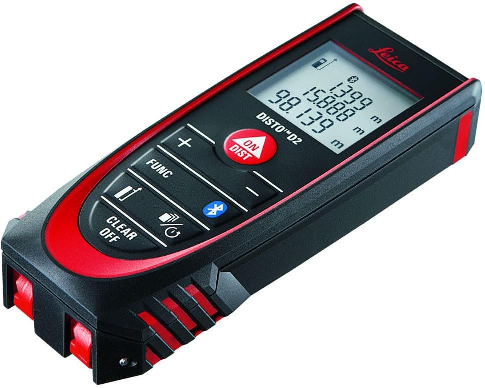 Leica DISTO D2 – funktioneller Laser Entfernungsmesser mit Bluetooth (App-Nutzung) für Distanz-, Flächen- und Volumenmessungen (Innenbereich & automatische Endstückerkennung) 5 Leica DISTO D2 – funktioneller Laser Entfernungsmesser mit Bluetooth (App-Nutzung) für Distanz-, Flächen- und Volumenmessungen (Innenbereich & automatische Endstückerkennung) – Bild 5