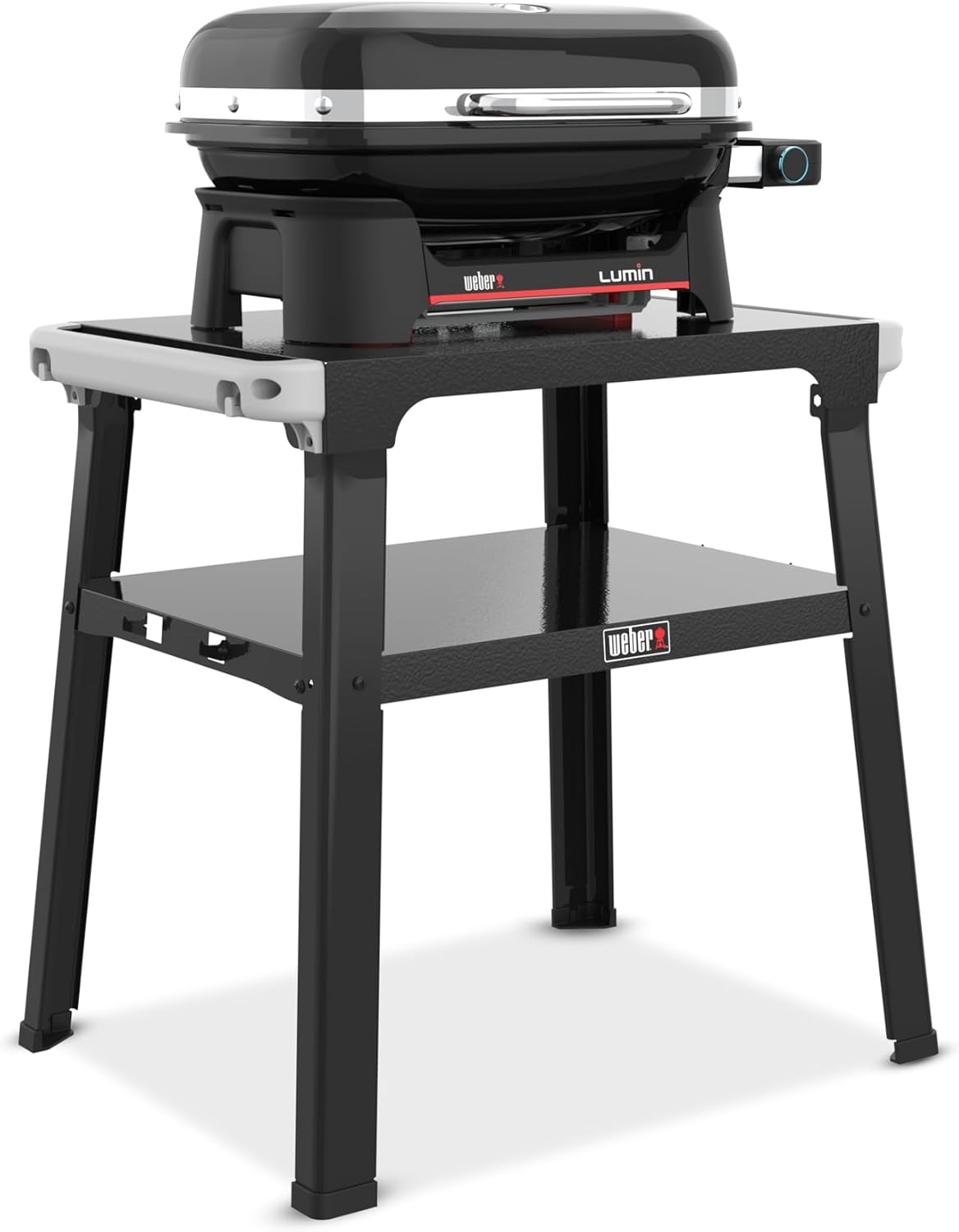 Weber Lumin Compact Kompakter Elektrogrill mit Standfuß, Bis zu 315 °C, mit Deckelthermometer, Porzellanemaillierte Gusseisenroste, 43 x 32 cm Grillfläche, Schwarz (1501653) 2 Weber Lumin Compact Kompakter Elektrogrill mit Standfuß, Bis zu 315 °C, mit Deckelthermometer, Porzellanemaillierte Gusseisenroste, 43 x 32 cm Grillfläche, Schwarz (1501653) – Bild 2