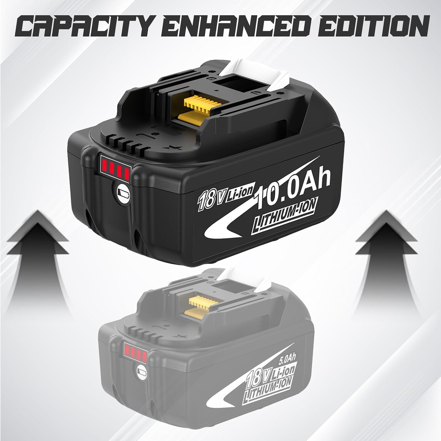 4Stück 10000 mAh/10,0 Ah Kompatibel für Makita Akku 18V BL1850 BL1860 | Akku kompatibel mit Makita Ladegerät 18V DC18SD, DC18RC, DC18RD und kompatibel mit Makita LXT-18V-Serie 3 4Stück 10000 mAh/10,0 Ah Kompatibel für Makita Akku 18V BL1850 BL1860 | Akku kompatibel mit Makita Ladegerät 18V DC18SD, DC18RC, DC18RD und kompatibel mit Makita LXT-18V-Serie – Bild 3