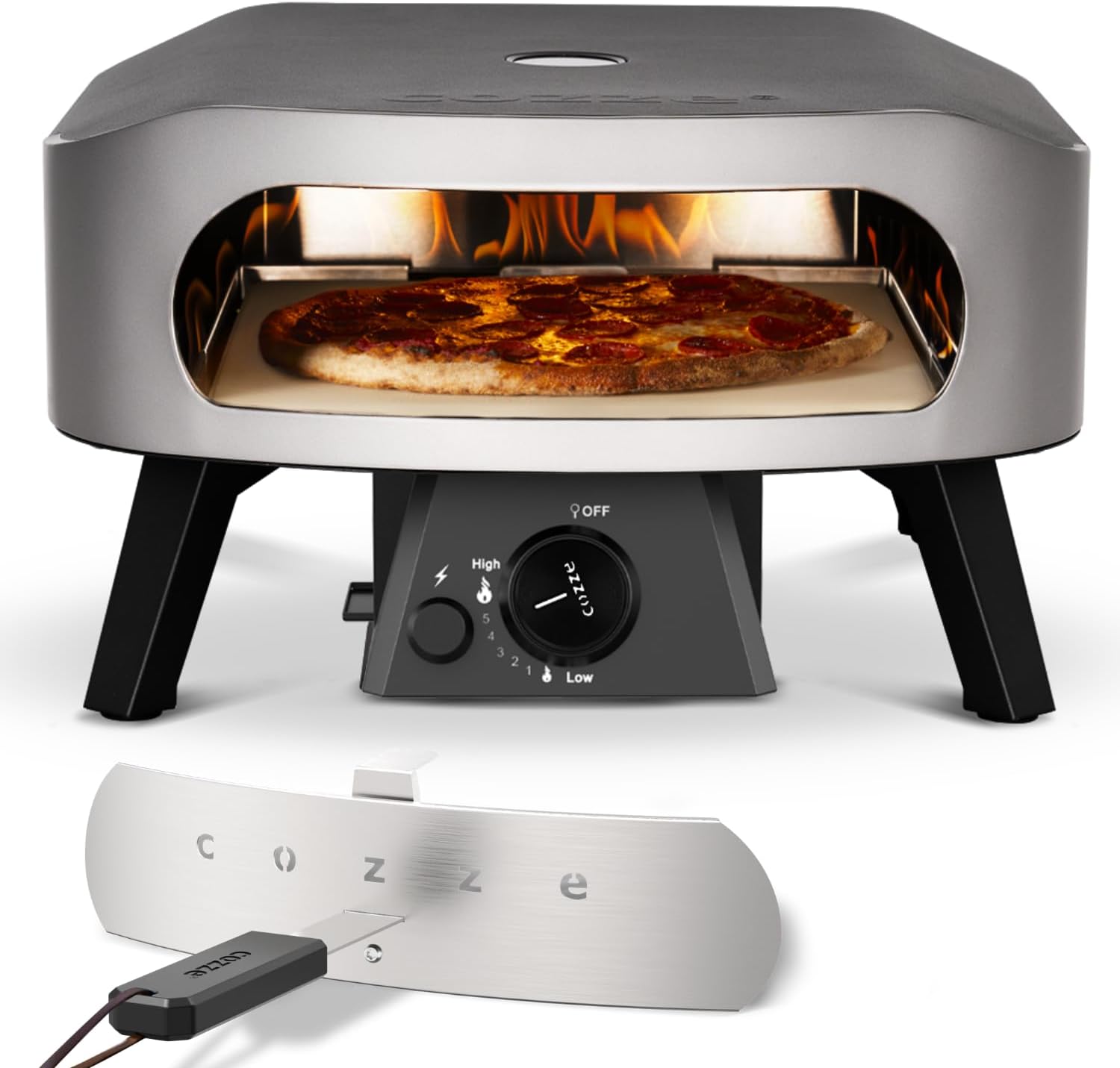 Cozze® Pizzaofen Gas 13 Zoll - Pizza Ofen Gas Outdoor (50mbar) - Tisch Pizzaofen mit Regulator für Pizzen 1 Cozze® Pizzaofen Gas 13 Zoll - Pizza Ofen Gas Outdoor (50mbar) - Tisch Pizzaofen mit Regulator für Pizzen