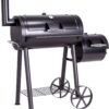 BBQ Grill Smoker schwarz Grillwagen 2 Kammern Barbecue inkl. Abdeckung | 125x60x120 cm 28 kg Transporträder Thermostat Schutzplane 3 61Nq56Qwc4L. AC SL1500