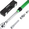 3/8 Zoll Drehmomentschlüssel 5-60 Nm, 72 Zähne Ratschenkopf, 3-teiliges Set mit 125mm Verlängerung, 3/8"-1/4" Adapter für Fahrrad, Motorrad & Auto Zündkerzenwechsel 6 61Pqnin HL. AC SL1500