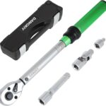 3/8 Zoll Drehmomentschlüssel 5-60 Nm, 72 Zähne Ratschenkopf, 3-teiliges Set mit 125mm Verlängerung, 3/8"-1/4" Adapter für Fahrrad, Motorrad & Auto Zündkerzenwechsel