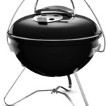 Weber Smokey Joe Premium Holzkohlegrill | Tragbares Design, Porzellanemaillierter Deckel und Kessel, 37 cm Grillfläche, Tuck-N-Carry-Griff, Schwarz