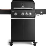 BURNHARD® Gasgrill 3-Brenner 2x Edelstahl-Stabbrenner 3,75 kW | 1x Infrarot-Keramikbrenner 3,75 kW, Gussrost, Piezo-Zündung – FRED Deluxe
