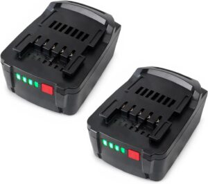 2 Stück 18V LiHD Ersatzakku für Metabo 5000mAh Lithium-Ionen Akku, 5.0Ah Hochleistungsakku kompatibel mit Metabo ASC 55, ASC 145, CAS System Akku-Werkzeuge (BS 18, SSW 18, WB 18)