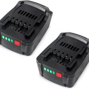 2 Stück 18V LiHD Ersatzakku für Metabo 5000mAh Lithium-Ionen Akku, 5.0Ah Hochleistungsakku kompatibel mit Metabo ASC 55, ASC 145, CAS System Akku-Werkzeuge (BS 18, SSW 18, WB 18)