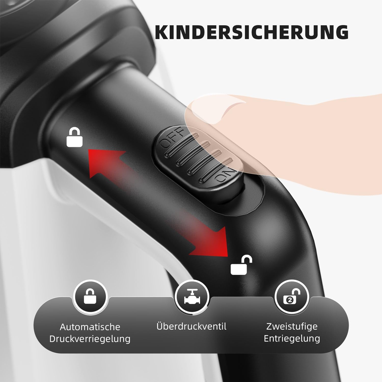 Dampfreiniger, 1200W Hochdruck-Dampfreiniger Handgerät für alles 4 Dampfreiniger, 1200W Hochdruck-Dampfreiniger Handgerät für alles – Bild 4
