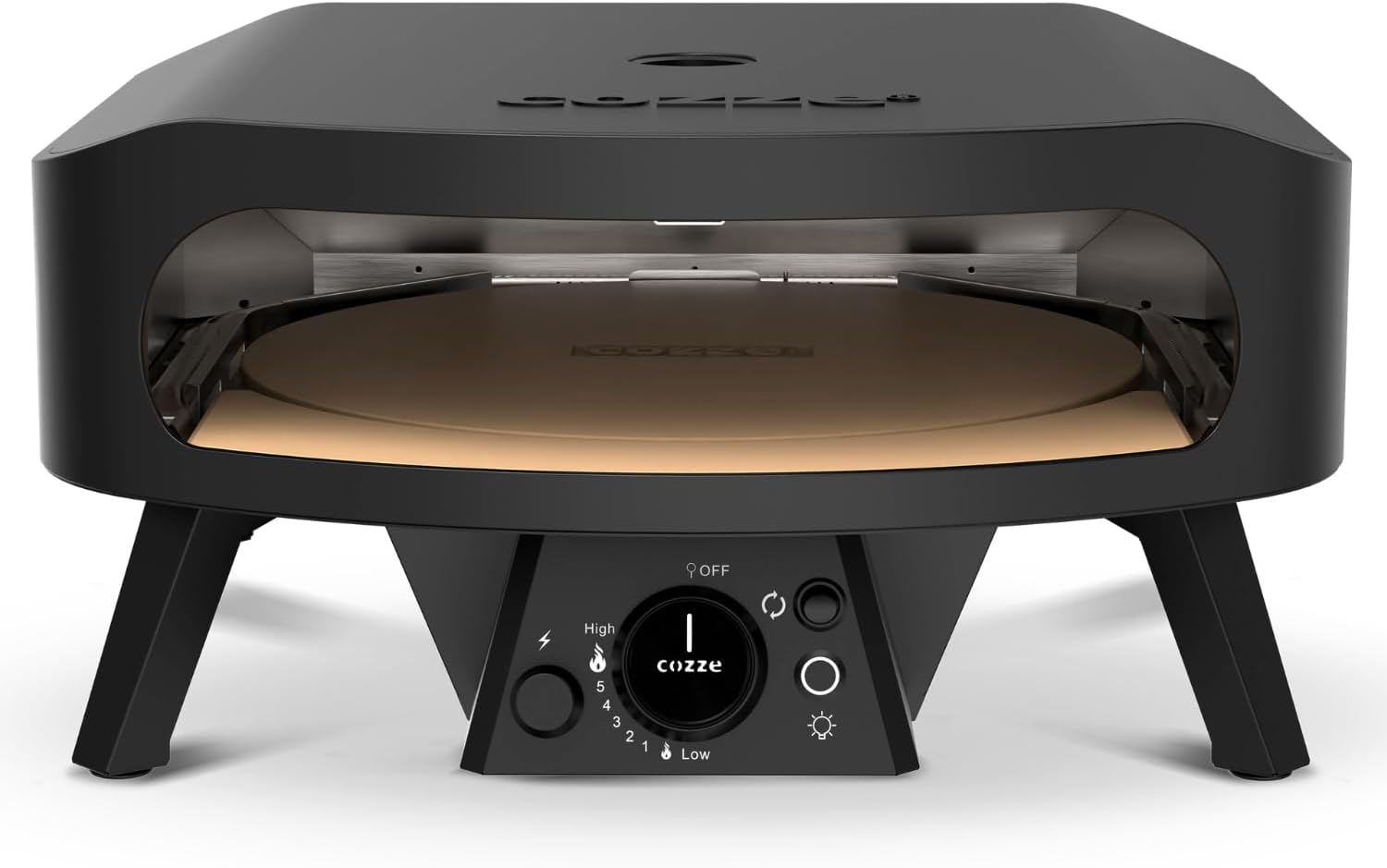 Cozze® 17" Pizzaofen Gas Schwarze Edition mit rotierender Pizzastein Ø43 cm - 600°C, Pizza in 2 Minuten 5 Cozze® 17" Pizzaofen Gas Schwarze Edition mit rotierender Pizzastein Ø43 cm - 600°C, Pizza in 2 Minuten – Bild 5