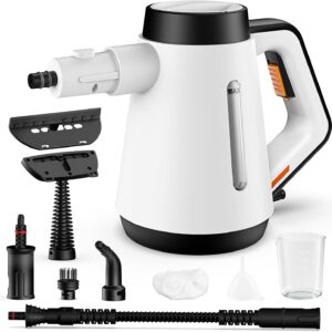 Fippesax Handdampfreiniger, 400 ml Mehrzweck‑Dampfreiniger mit 9‑teiligem Zubehör, chemikalienfrei für Haushalt, Böden, Fliesen, Fenster & Sofas