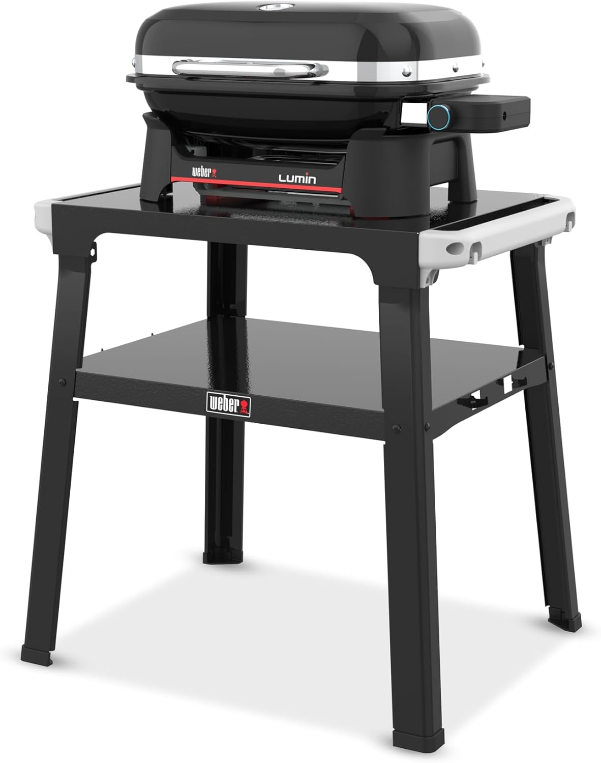 Weber Lumin Compact Kompakter Elektrogrill mit Standfuß, Bis zu 315 °C, mit Deckelthermometer, Porzellanemaillierte Gusseisenroste, 43 x 32 cm Grillfläche, Schwarz (1501653) 4 Weber Lumin Compact Kompakter Elektrogrill mit Standfuß, Bis zu 315 °C, mit Deckelthermometer, Porzellanemaillierte Gusseisenroste, 43 x 32 cm Grillfläche, Schwarz (1501653) – Bild 4