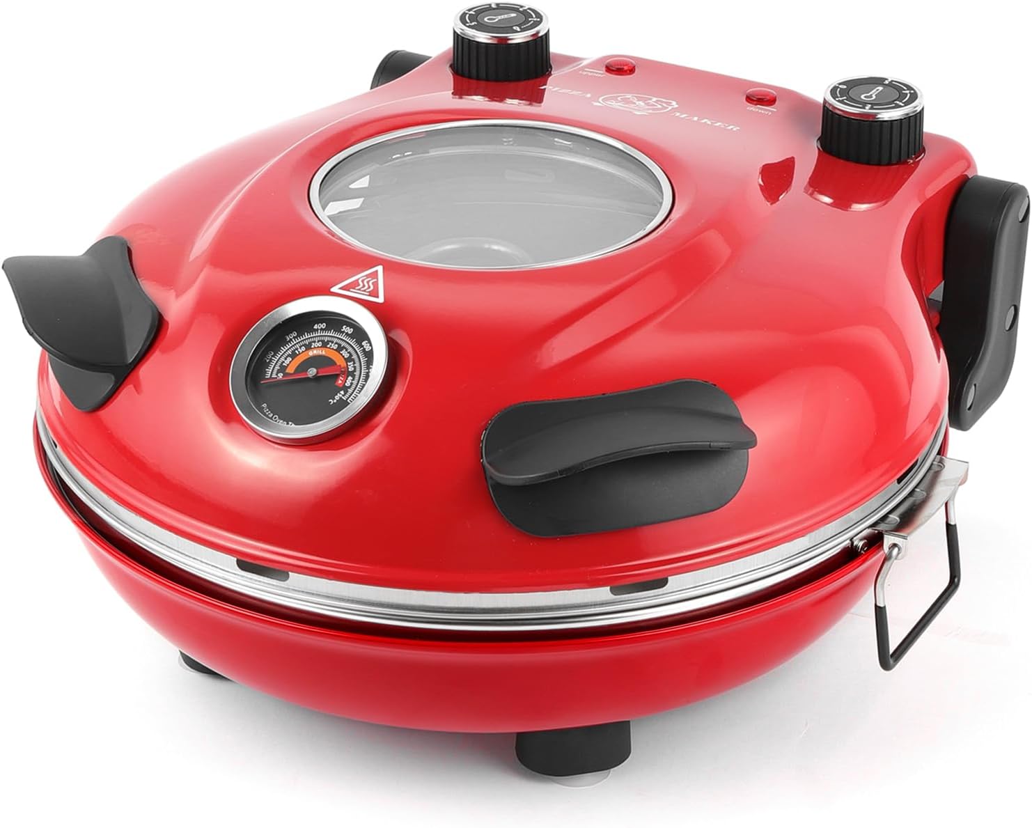 KLAIF Elektrischer Pizzaofen, LM-Rot | separat regelbare Ober- und Unterhitze, 31 cm Keramik-Pizzastein, Kompakter Pizzaofen für Zuhause, 1200 W, 420 °C 1 KLAIF Elektrischer Pizzaofen, LM-Rot | separat regelbare Ober- und Unterhitze, 31 cm Keramik-Pizzastein, Kompakter Pizzaofen für Zuhause, 1200 W, 420 °C