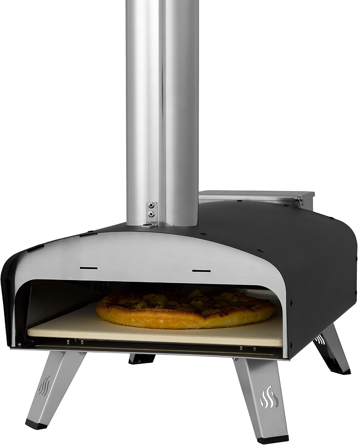 tepro Danbury Pellet-Pizzaofen – Outdoor-Holzofengrill mit Cordierit-Stein, Edelstahl-Klappfüßen & Pizza-Schaufel 2 tepro Danbury Pellet-Pizzaofen – Outdoor-Holzofengrill mit Cordierit-Stein, Edelstahl-Klappfüßen & Pizza-Schaufel – Bild 2