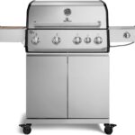 BURNHARD® Gasgrill 4-Brenner, 21,2 kW Gesamtleistung | Infrarot-Keramikbrenner, Seitenkochfeld, Edelstahl-Stabbrenner, Gussrost, große Grillfläche, Piezo-Zündung – Big FRED Deluxe