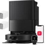 roborock QV 35A Set Saugroboter mit Wischfunktion mit 8.000 Pa Saugkraft | Anti-Tangle-Seitenbürste, Reactive Tech-Hindernisvermeidung, 10 mm Mopp-Lifting, LiDAR-Navigation, All-in-One-Dock, Schwarz