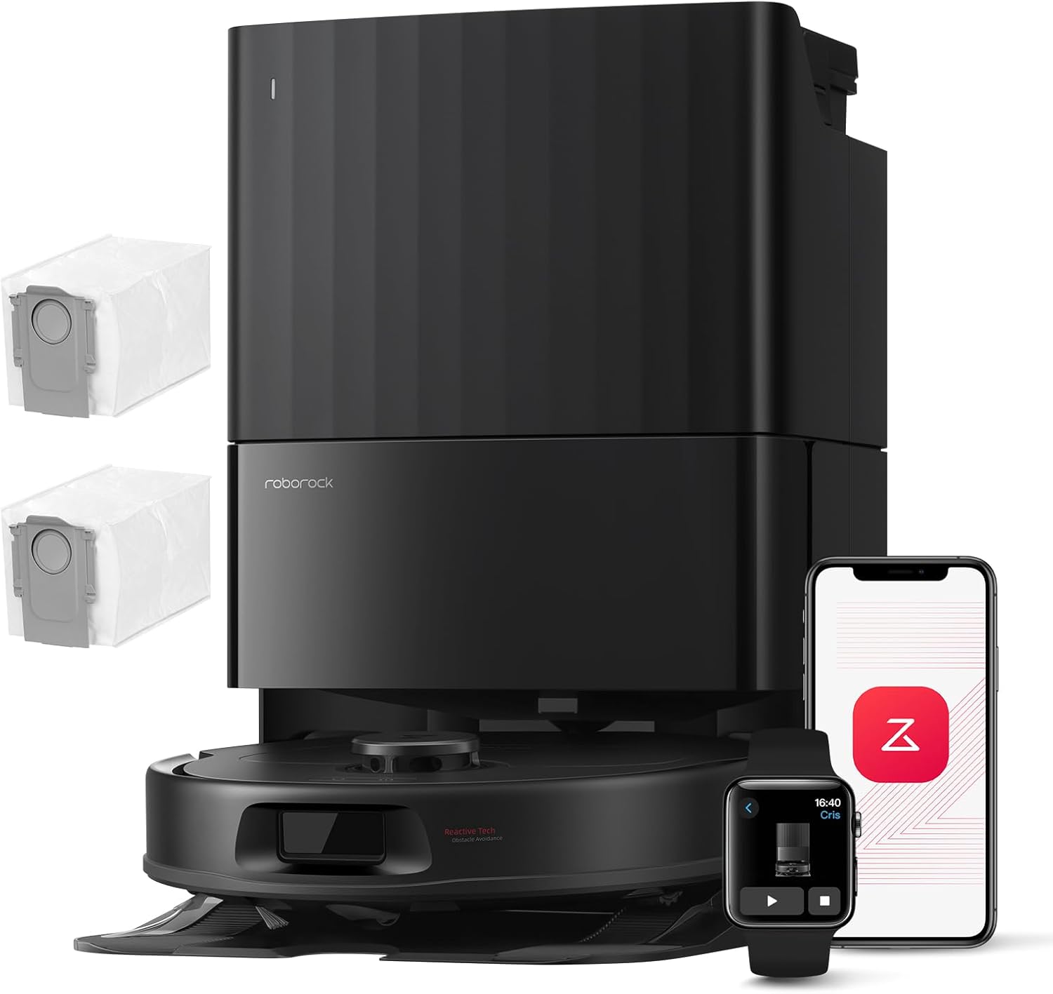 roborock QV 35A Set Saugroboter mit Wischfunktion mit 8.000 Pa Saugkraft | Anti-Tangle-Seitenbürste, Reactive Tech-Hindernisvermeidung, 10 mm Mopp-Lifting, LiDAR-Navigation, All-in-One-Dock, Schwarz 1 roborock QV 35A Set Saugroboter mit Wischfunktion mit 8.000 Pa Saugkraft | Anti-Tangle-Seitenbürste, Reactive Tech-Hindernisvermeidung, 10 mm Mopp-Lifting, LiDAR-Navigation, All-in-One-Dock, Schwarz
