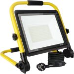 150w Led Baustrahler,15400 Lm Lm Superhelle Arbeitsleuchte,Tragbares Baustrahler,6000k Tageslichtweiß,Ip66 Wasserdicht,Eu-Stecker Bauleuchten mit 3.5M Kabel und Schalter für Werkstatt,Garage,Garten