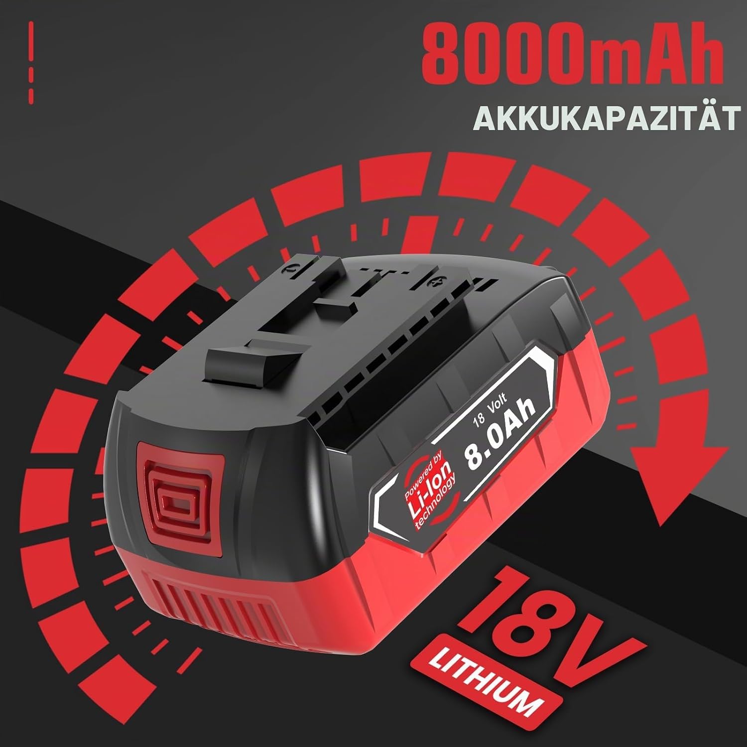 4X 8000mAh GBA Ersatzakku für Bosch Akku 18V 8ah kompatibel für Bosch Professional 18V System Akku-Werkzeuge Nicht kompatibel mit grünen Werkzeugen 3 4X 8000mAh GBA Ersatzakku für Bosch Akku 18V 8ah kompatibel für Bosch Professional 18V System Akku-Werkzeuge Nicht kompatibel mit grünen Werkzeugen – Bild 3