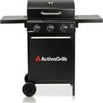 ACTIVA Gasgrill Cabrio I Premium Gasgrill inkl. wetterfester Abdeckhaube, 3 Brenner je 2,7 kW, Thermometer, verchromter Grillrost I Kompakter BBQ Gasgrill für Balkon & Garten