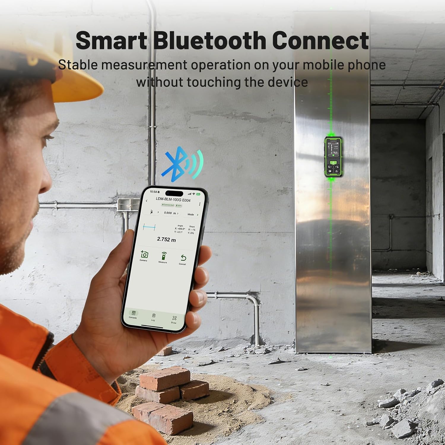 Huepar Dual Laser Entfernungsmesser Mit Bluetooth 2 Huepar Dual Laser Entfernungsmesser Mit Bluetooth – Bild 2