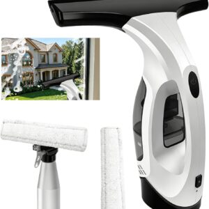 Akku Fenstersauger Set,mit 28CM Fensterabzieher mit 150ml Sprühflasche