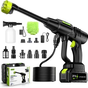 YKYI Akku Hochdruckreiniger 1200 PSI, 21V Bürstenloser Motor